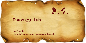 Medvegy Ida névjegykártya